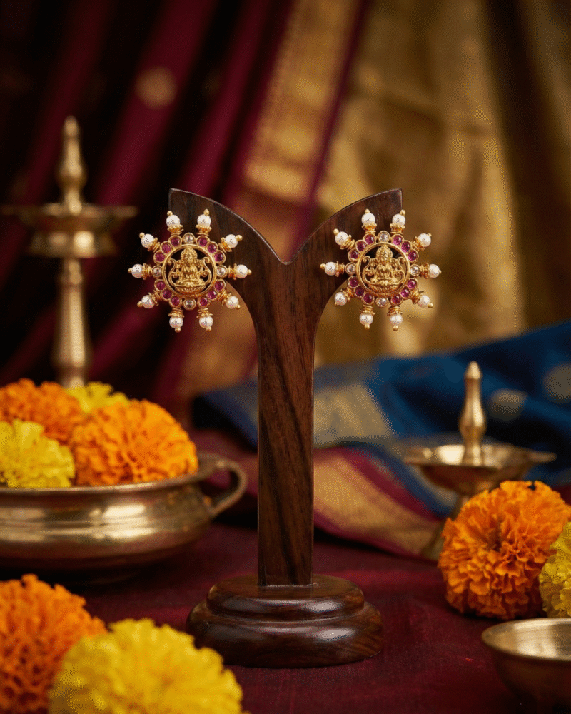 Devine Lakshmi devi Kempu studs