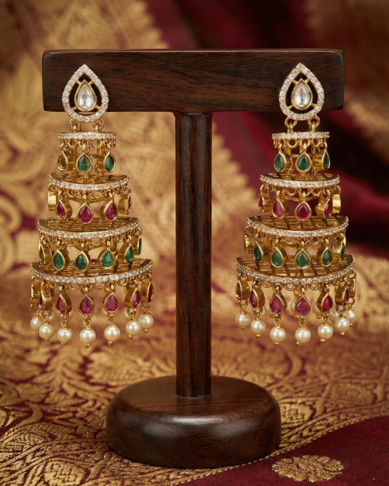 Pearl drop ear rings