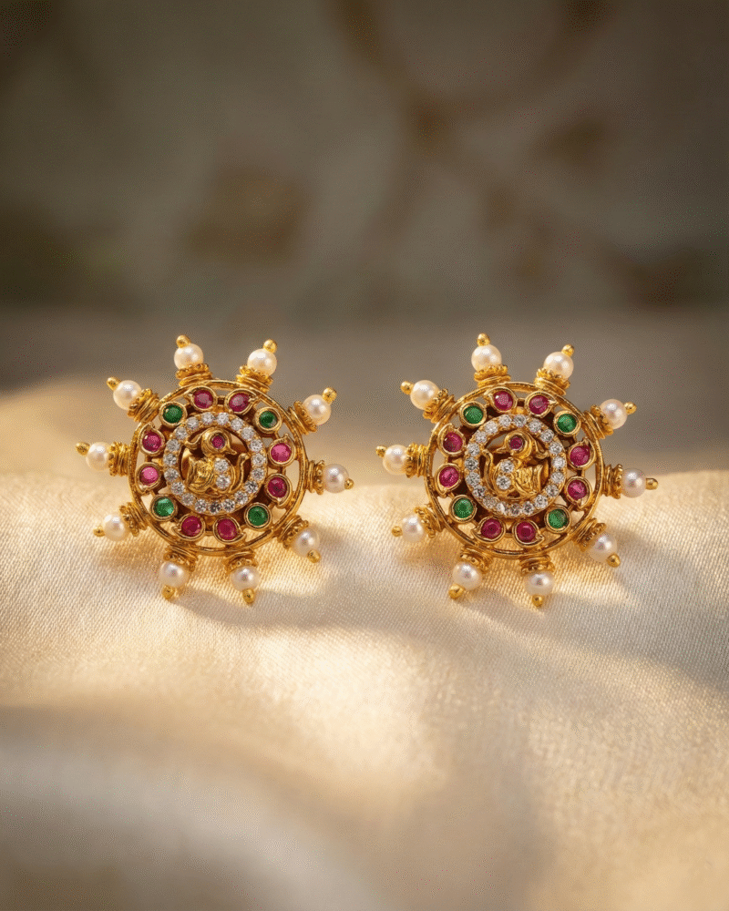 Chandra Surya Pearl Stud Earrings